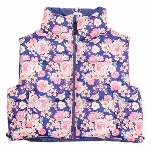 New Simply Southern Floral Print Puffer Vest